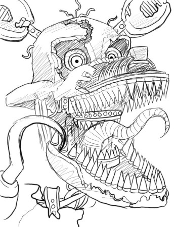 Nightmare Foxy coloring pages