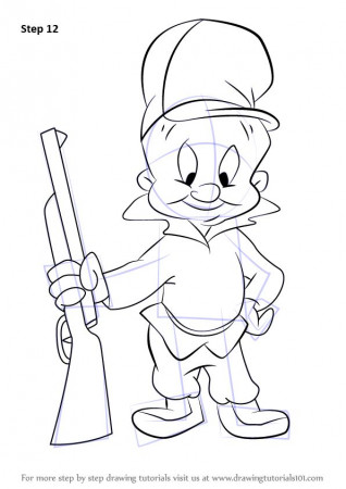 Step by Step How to Draw Elmer Fudd from Looney Tunes :  DrawingTutorials101.com | Cool cartoon drawings, Looney tunes characters,  Funny cartoon drawings
