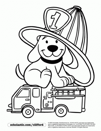 Firedog Clifford Coloring Page | children's stuff | Pinterest ...
