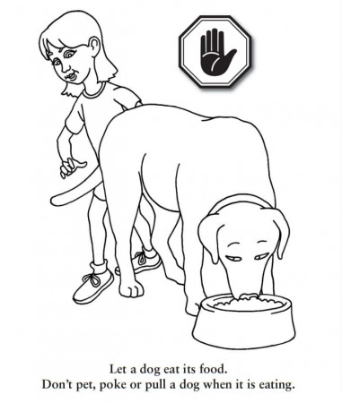 Dog Safety 5 Coloring Page - Free Printable Coloring Pages for Kids