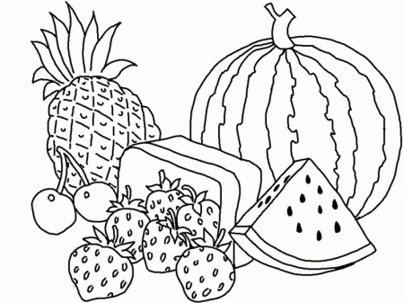 Colouring Pictures Of Fruit Basket - Coloring Pages for Kids and ...