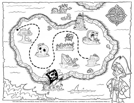 Free Coloring Page for kids: Pirate Coloring Pages Pirate Treasure ...
