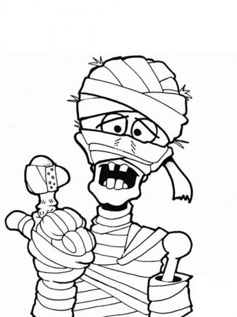 Mummy Can Still Hurting His Finger Funny Coloring Page - Download & Print  Online Coloring Pages for Free | Color Nimbus