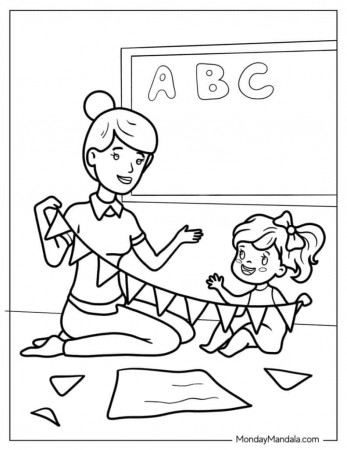 20 Teacher Coloring Pages (Free PDF Printables)
