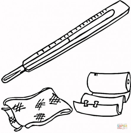 First Aid Coloring Page For Kids