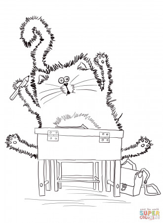 Splat The Cat Coloring Page