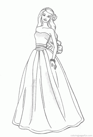 Barbie Fashion Coloring Pages Wedding - Coloring Pages For All Ages