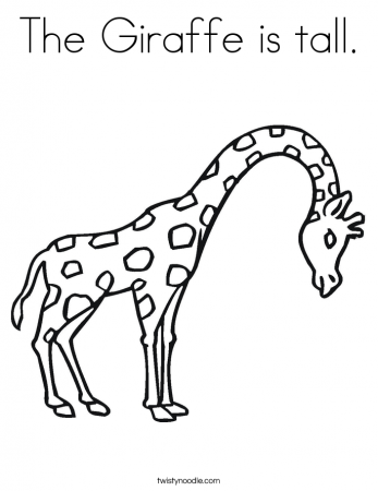 The Giraffe is tall Coloring Page - Twisty Noodle