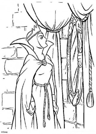 Snow White and the seven dwarfs coloring pages - Witch and the ...