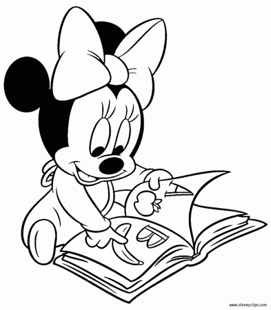 Baby Minnie Mouse Coloring Pages Print - Coloring