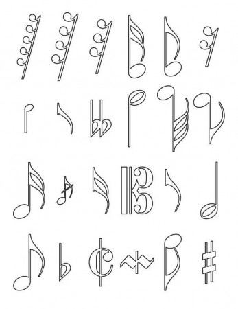 Music Notes Coloring Pages | Clipart Panda - Free Clipart Images