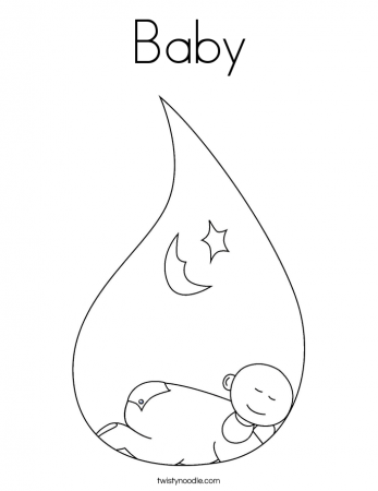 Baby Coloring Page - Twisty Noodle