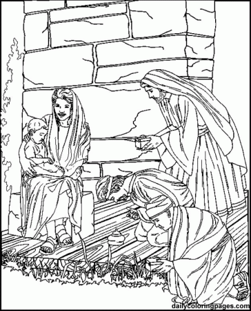 Christmas Sunday School Bible Coloring Pages - Coloring Pages For ...