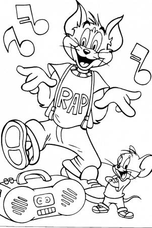 Tom And Jerry Were Singing Along Coloring Pages - Tom and Jerry 