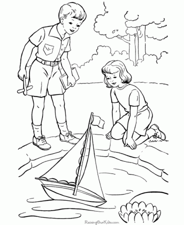 of cartoon evil boy holding water balloon coloring page outline 
