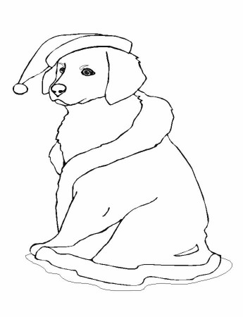 Coloring page : Dog for christmas - Coloring.me