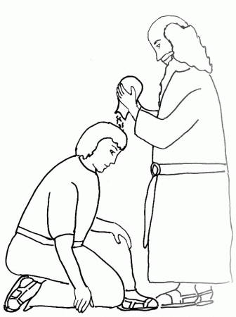 Samuel Anoints David Coloring Page