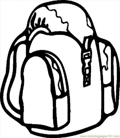 Coloring Pages Backpack 09 (Education > School) - free printable 