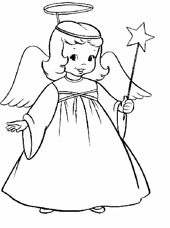 Printable Pictures Angels Christmas Coloring Pages - Christmas 