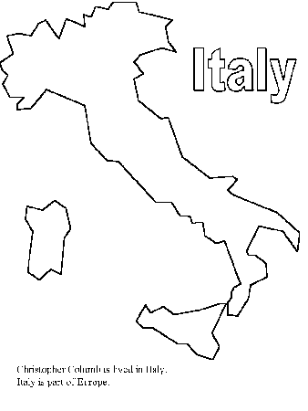 Italy map Colouring Pages (page 2)