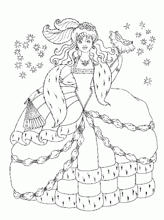 barbie coloring pages wedding dress