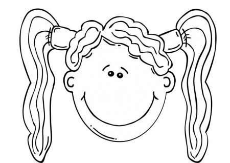 Coloring page girl's face - img 17065.