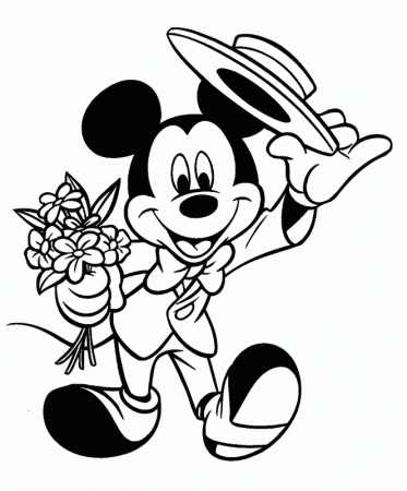 Mickey Mouse gentleman coloring pages | Coloring Pages