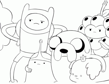 Adventure Time Cartoon Coloring Page | Free Printable Coloring Pages
