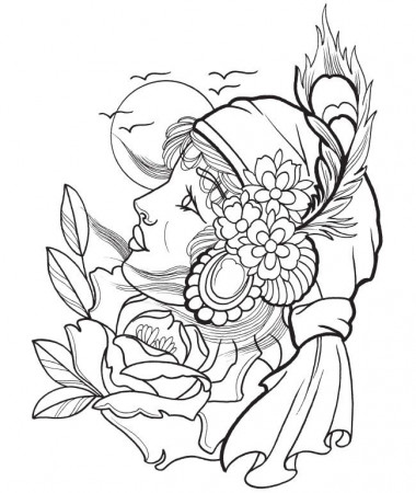 tattoo coloring pages - Quoteko.
