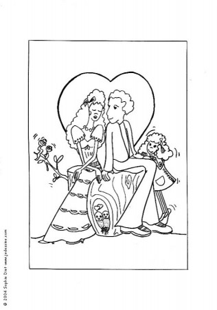 Free Wedding Coloring Pages