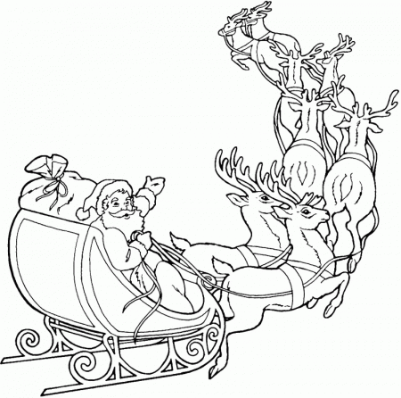 Christmas Coloring Pages : Christmas Eve Clean Up Deer Coloring 