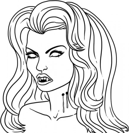 Vampire Girl Coloring Pages To Printable
