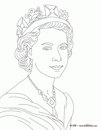 QUEEN ELIZABETH II colouring page | coloring pages