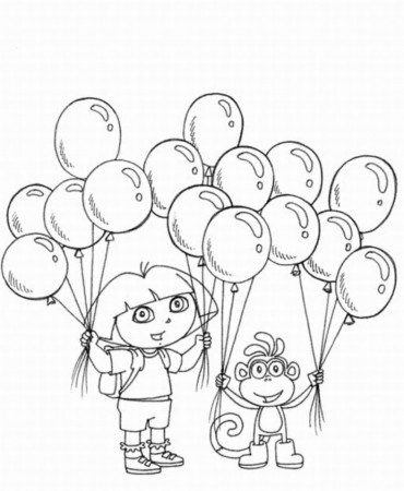 Printable coloring page of balloons Mike Folkerth - King of Simple 