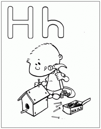 Alphabet Letter H Coloring Pages Kids Colouring Pages 291718 