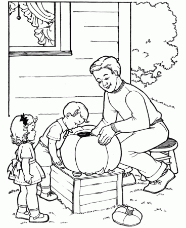 Halloween Party Coloring Pages - Getting Ready for a Halloween 