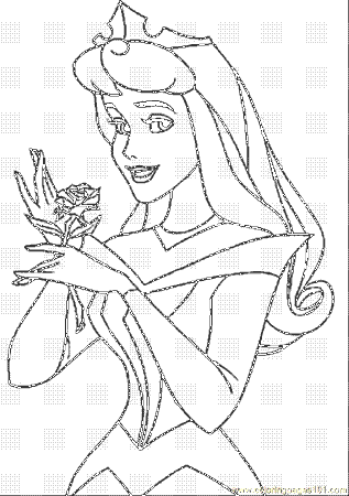 Princess Coloring Pages : Princess Aurora / Sleeping Beauty 