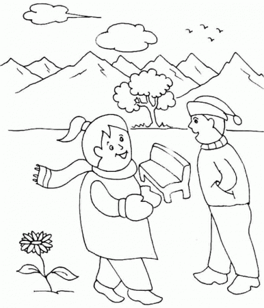 Winter Season Coloring Pages Free Printable For Preschool 21954#