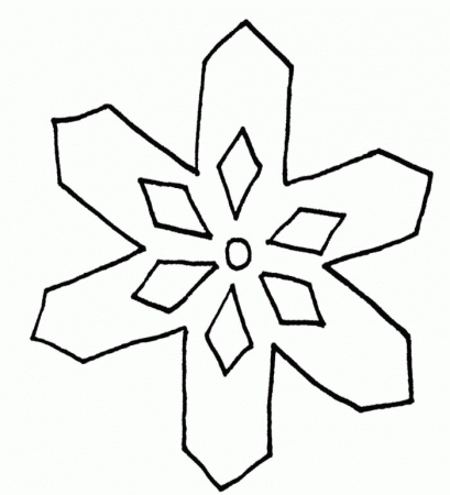 Simple Snowflake Coloring Page - Snowflake Coloring Pages 