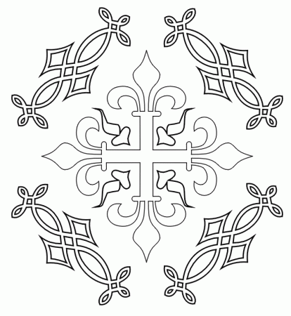 Medieval pattern coloring page. | CELTIC