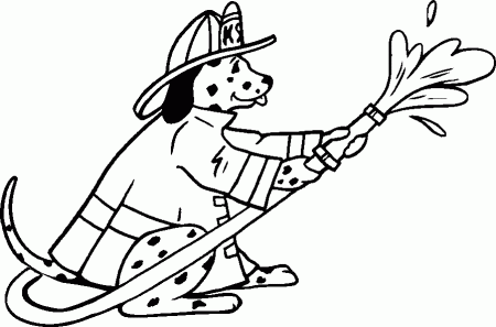 Pix For > Fire Dog Coloring Page
