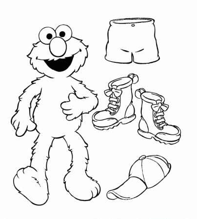 Elmo And His Shoes Coloring Pages: Elmo And His Shoes Coloring Pages