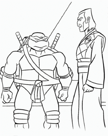 Teenage Mutant Ninja Turtles Sinsei Coloring Page Coloringplus 