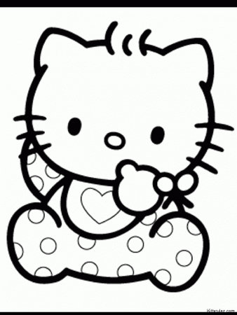 Cute and Innocent Looking Hello Kitty Coloring Pages