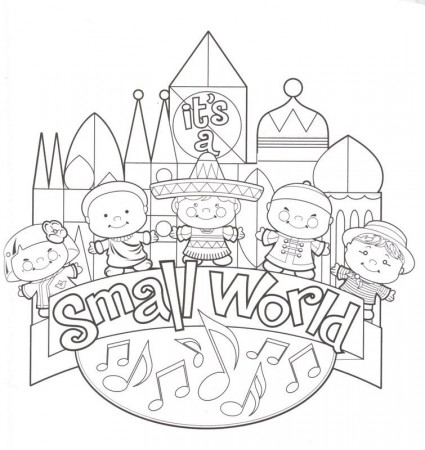 It's A Small World Disneyland Coloring Pages