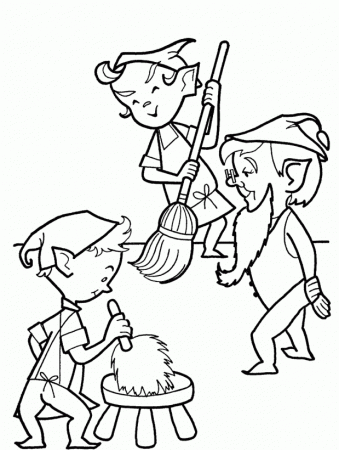 Activity Elves In Christmas Coloring Pages - Christmas Coloring 