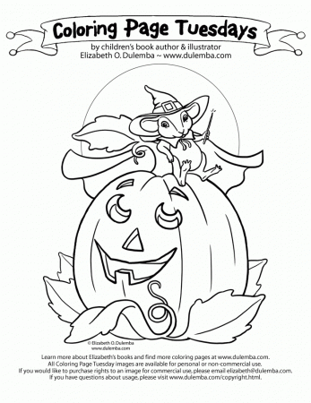 dulemba: Coloring Page Tuesday! - Pumpkin Mouse