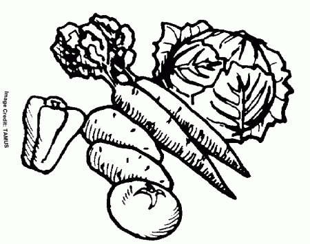 Vegetables - Free Coloring Pages for Kids - Printable Colouring Sheets
