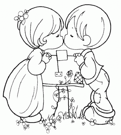 love kiss coloring pages | Coloring Pages