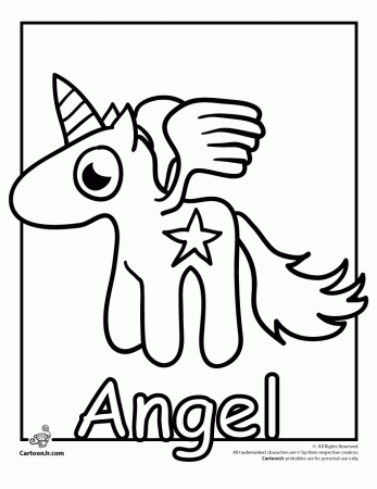 and dinos angel ponies moshi monster coloring page cartoon jr 